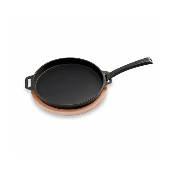 Witt Pizza Rund Støbejernspande - 31x27,7 cm med bordskåner