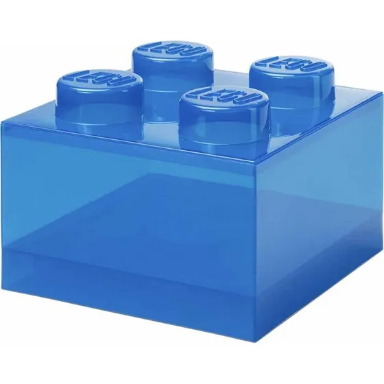 LEGO Storage Brick 4 - Transparent Blå
