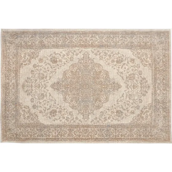 Nordal PEARL vævet bomuldstæppe - Sand/Beige - 160x240 cm