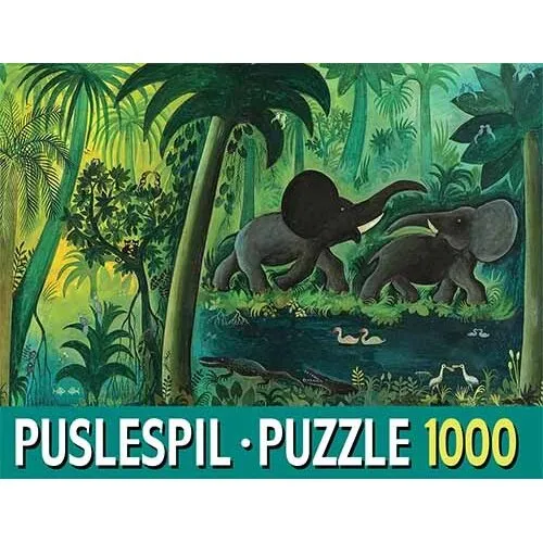 Hans Scherfig 1000 brikker - Jungle puslespil (46x61 cm)