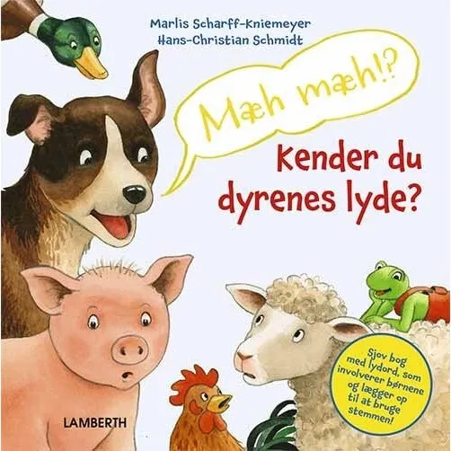 Mæh Mæh!? Kender du dyrenes lyde? – Børnebog (hardcover)