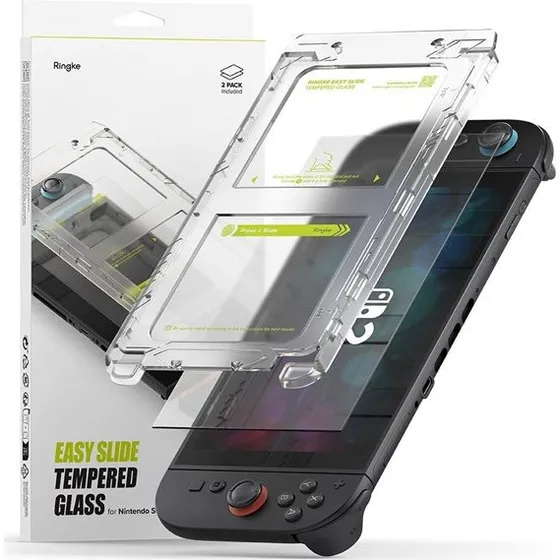 Ringke Easy Slide 2-pack Tempered Glass til Nintendo Switch 2 - Clear