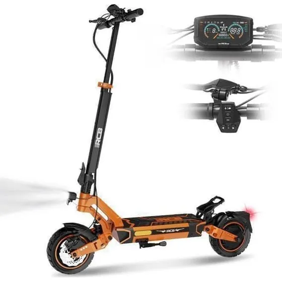 RCB D7 PRO Elektrisk Scooter - 1600W, 100-110 km rækkevidde