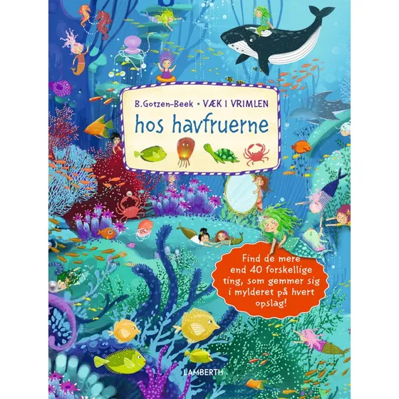 Væk i vrimlen hos havfruerne – papbog for børn