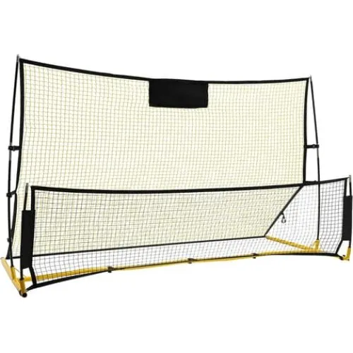 Fodbold Rebounder Net, Dobbelt-Sidet Bounce, Gul
