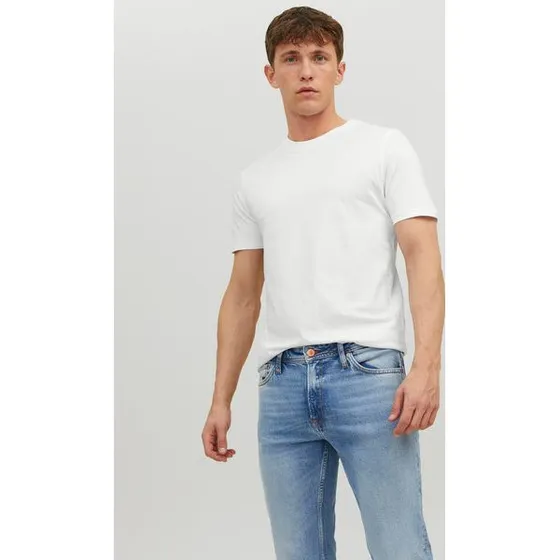 Jack & Jones JJEORGANIC Basic Tee SS O-Neck i hvid