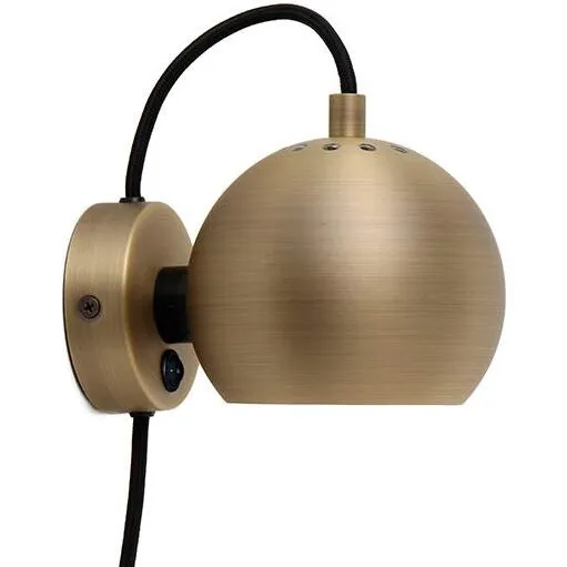 Frandsen Ball væglampe - Matt antique brass