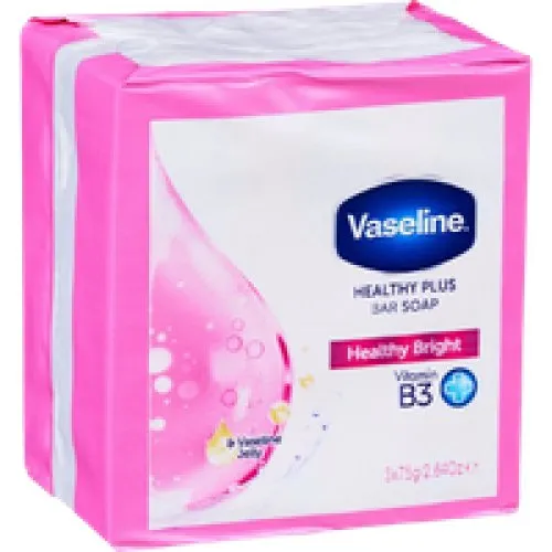 Vaseline Healthy Plus Vitamin B3 Sæbebar, 3 x 75 g