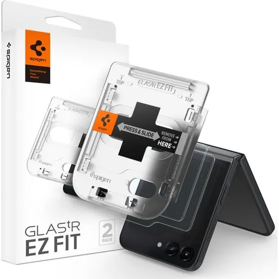 Spigen Glass EZ Fit Skærmbeskytter til Samsung Galaxy Z Flip5 (2 stk)