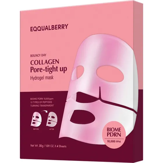Eqqualberry Collagen Pore-Tight Up Hydrogel Mask (4 stk)