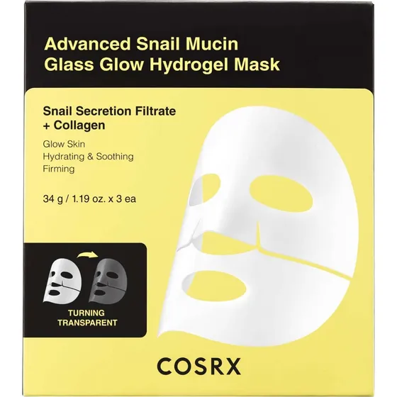 COSRX Advanced Snail Mucin Glass Glow Hydrogel Mask (3 stk)