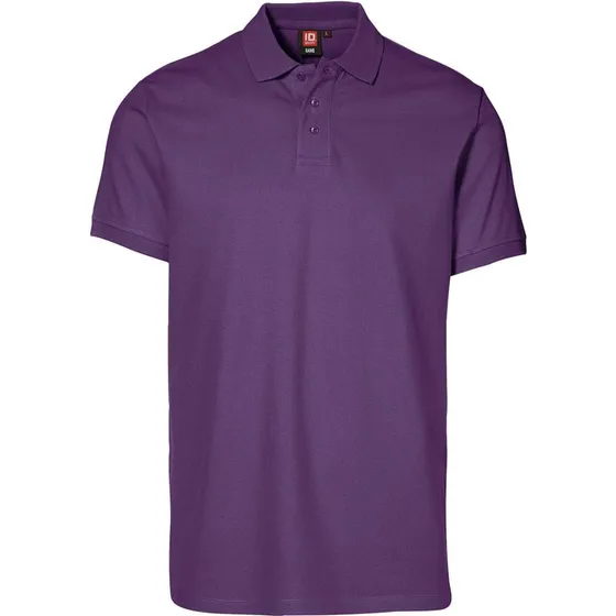 ID Piqué Polo Stretch Lilla - L