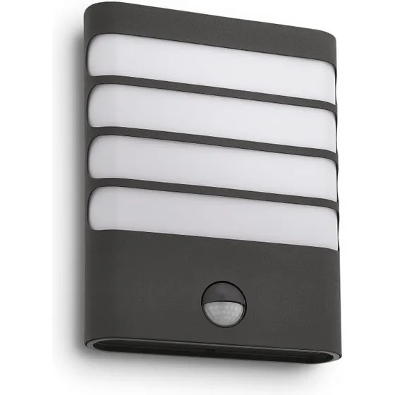 Philips myGarden Raccoon udendørs væglampe med sensor, antracit