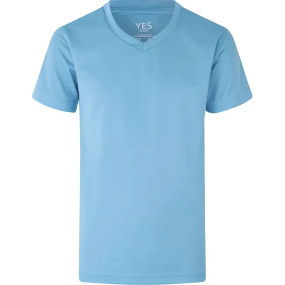 YES Active T-shirt til børn - Cyan - 8/10 år