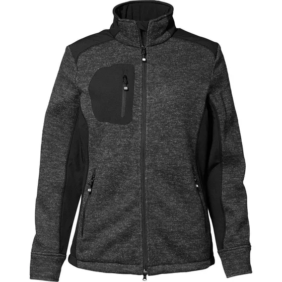 ID Feminin Strikfleece Cardigan - Graphite Heather