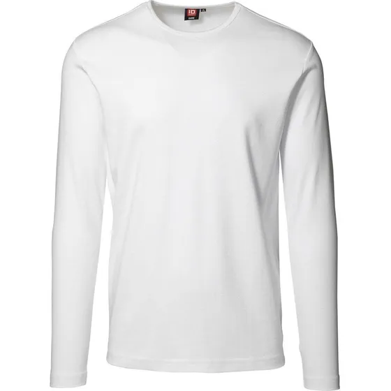 ID Tætsiddende Langærmet T-Shirt Hvid - L