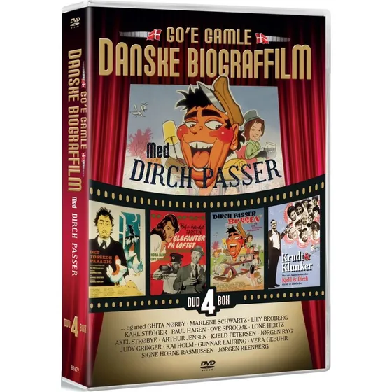Go'e Gamle Danske Biograffilm med Dirch Passer - 4 DVD'er