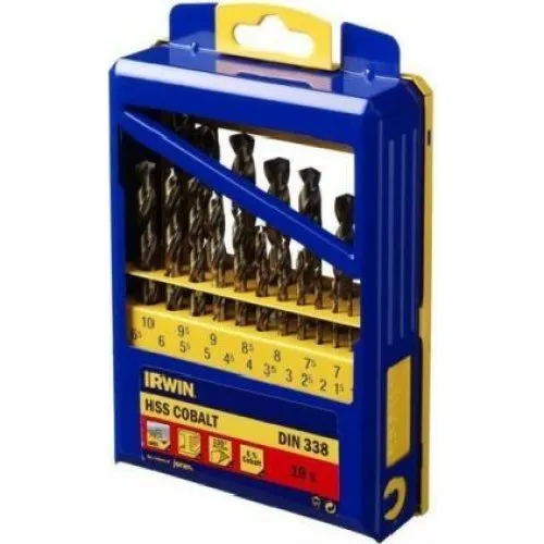 IRWIN Metalborsæt HSS Cobalt - 19 dele (1-10mm)