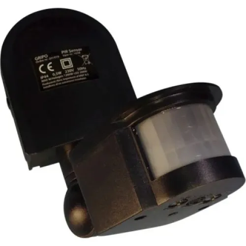 Gripo Sensor 180° IP44 Bevægelsessensor, Sort