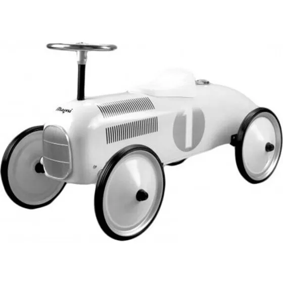 Magni Classic Racer Metal Gåbil til baby - Hvid
