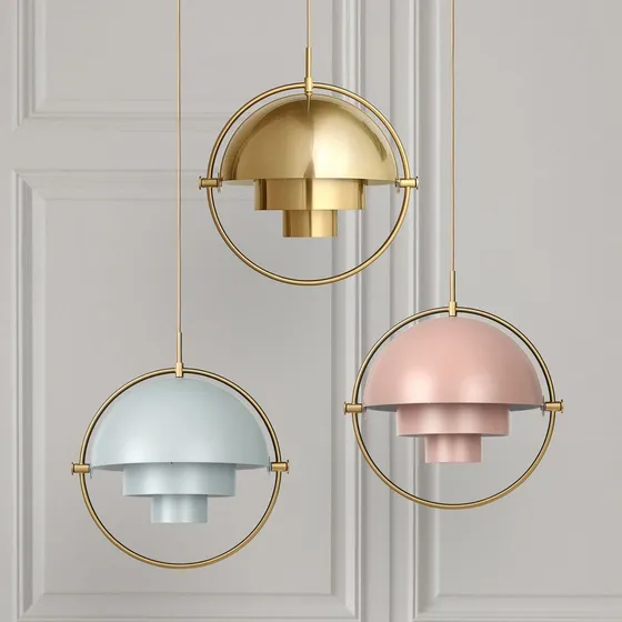 GUBI Multi-Lite Pendel Ø36 Messing/Rose Dust
