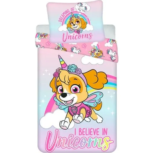 Paw Patrol Unicorn Sengetøj 140x200 cm - 100% Bomuld