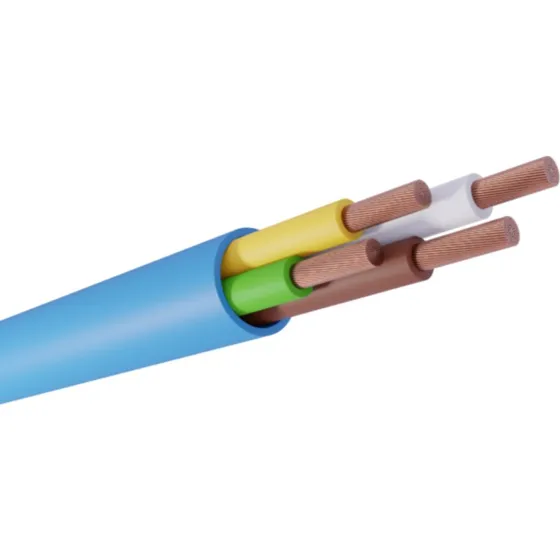 JMV CTS signalkabel, halogenfri, blå, 4x0,75 mm², 500 m