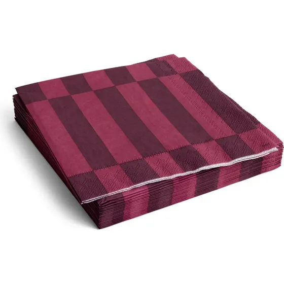 HAY Pattern Middagsservietter - 20 stk - Bordeaux & Vinrød - 40x40 cm