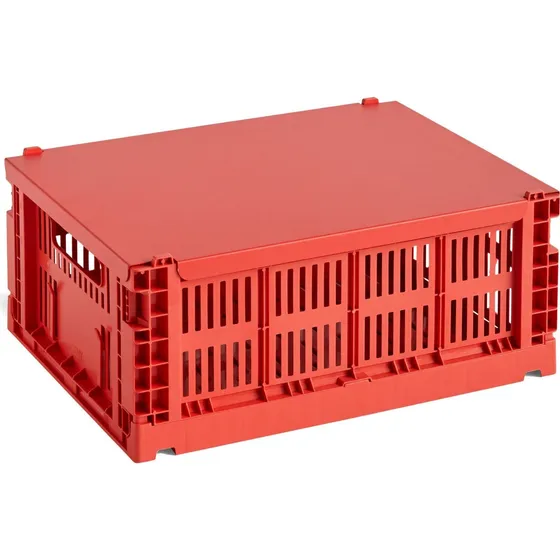 HAY Colour Crate Låg, Rød, Medium