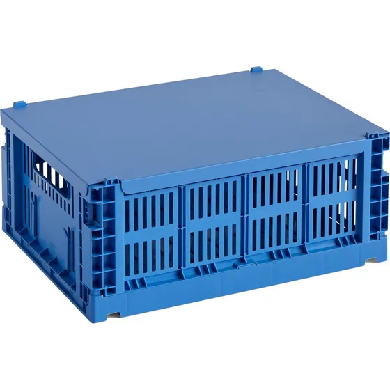 HAY Colour Crate låg, Medium, Electric Blue
