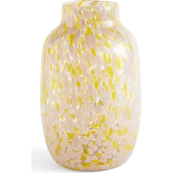 HAY Splash Round Vase Stor - Lysepink/Gul (H30 cm)