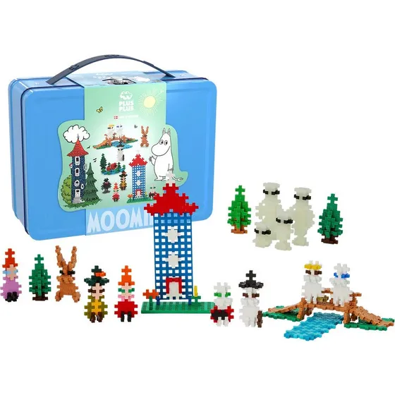 Plus Plus Moomin Valley Tinbox Blue - Byggesæt i metalkuffert