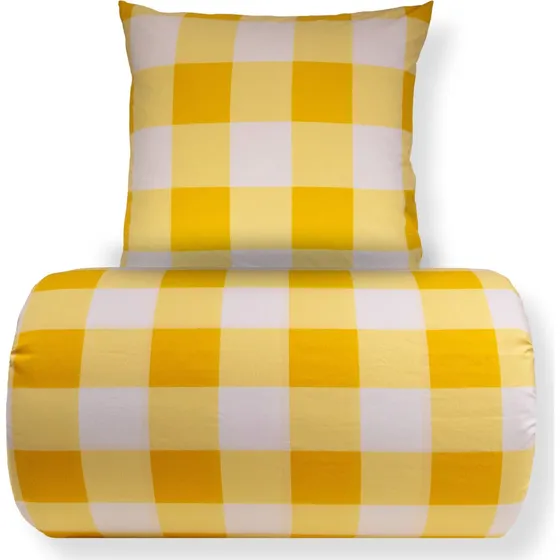Nordstrand Home Dobbelt sengetøj 200x220 cm - Gule tern