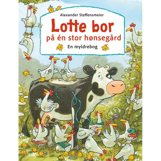 Lotte bor på én stor hønsegård – myldrebog (papbog)