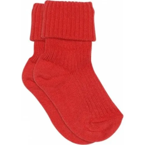 MP Baby Ankelstrømper i Merino Uld - Tomato - 15/16