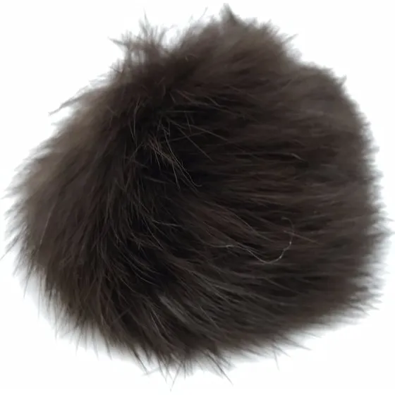 Pompon Kvast Kaninhår 60 mm - Brun