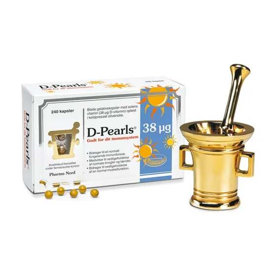Pharma Nord D-Pearls 38 mcg D3-vitamin - 240 kapsler