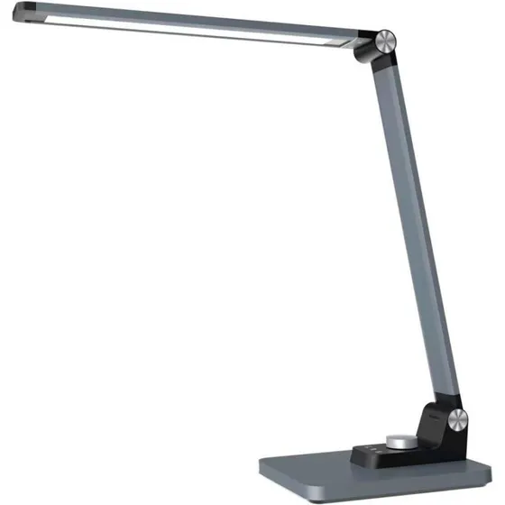 Lippa LED slim aluminium skrivebordslampe, sølv (550 lm)