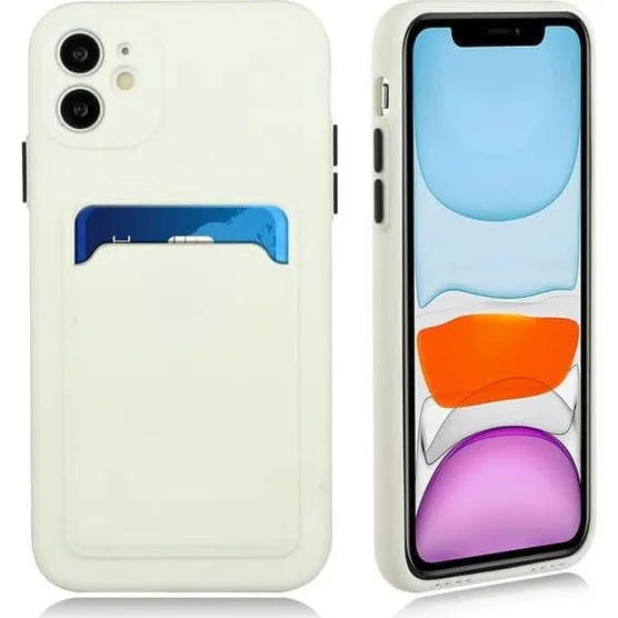 Kortholdercover til iPhone 12 Mini - Hvid