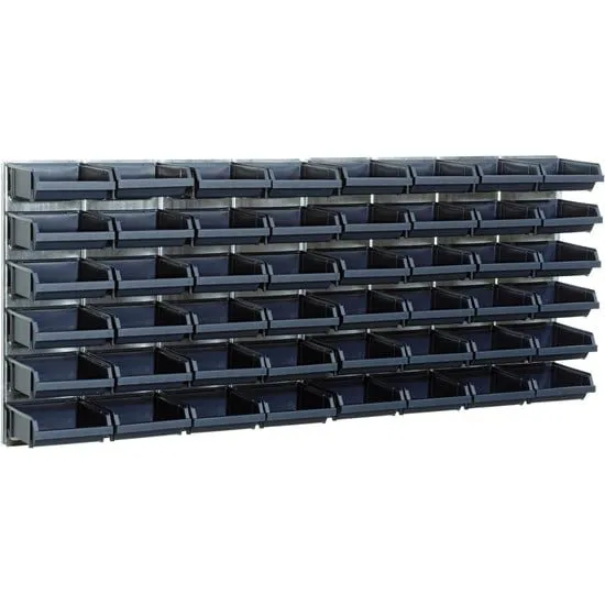 Raaco Stålpanel med 48 lagerkasser type 2-80