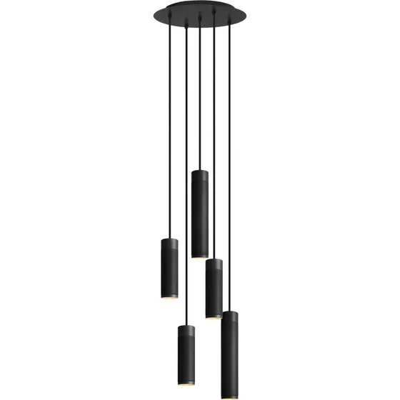 Patrone Cluster Pendel 5 - Sort Bruneret Messing