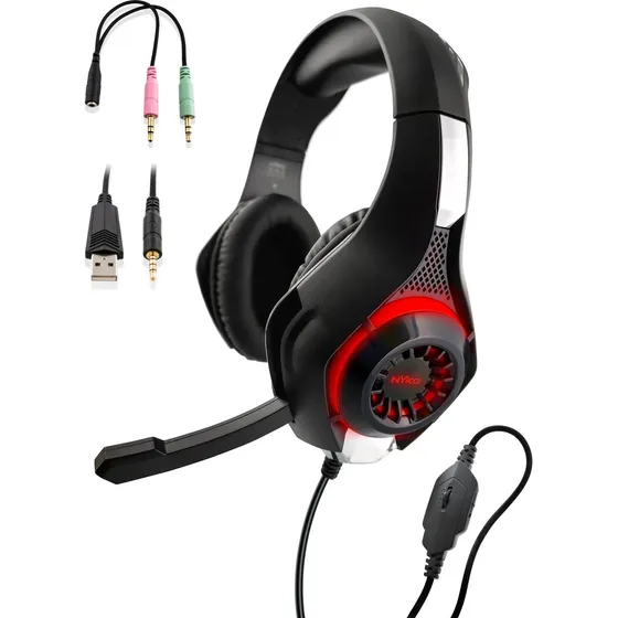 Nyko Core Gaming Headset, Over-Ear til PS4, Xbox One, Switch & PC
