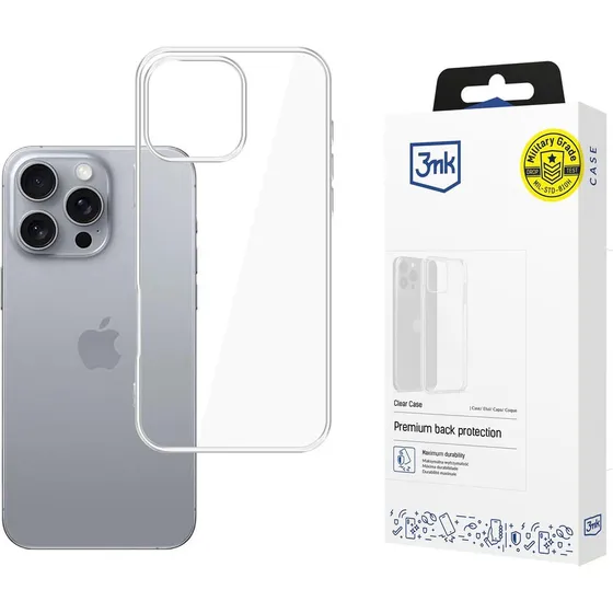 3MK Clear Case til Apple iPhone 16 Pro - Transparent