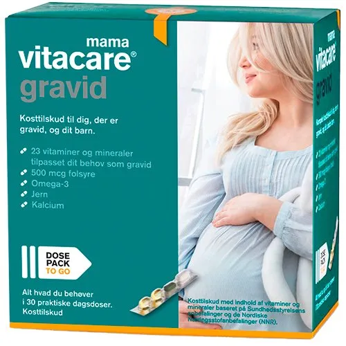 Vitacare Mama Gravid - Kosttilskud med 13 vitaminer og omega-3