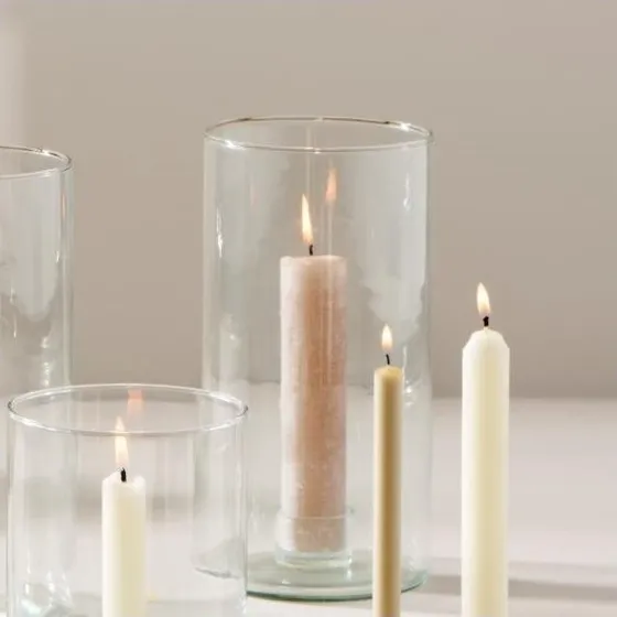 Ib Laursen Stage i glas til 3,8 cm lys - H:25 cm