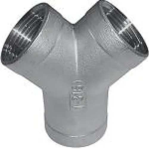Støbt Y-stk 1/2'' muffe/muffe AISI 316 Rustfri