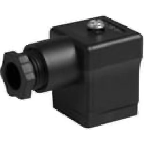 Stik sort DIN 43650-A med IP67 og PG9 forskruning
