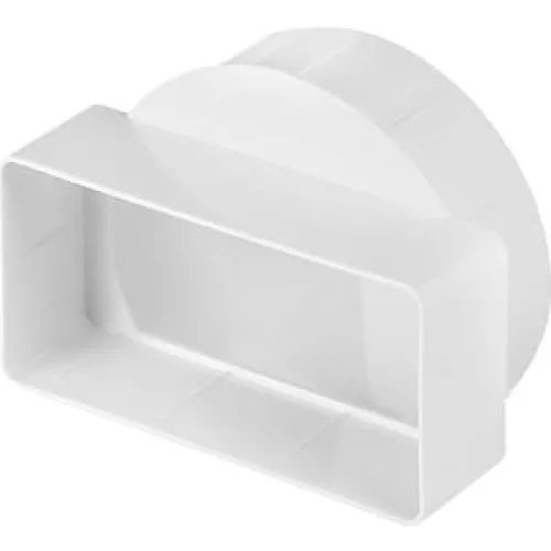VAERK Rund Ø100 muffe til flad 55x110 mm