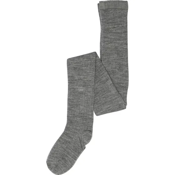 MP Denmark Uld Strømpebukser Rib - Grey Melange - 120