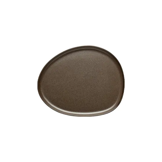 Aida Raw Organic frokosttallerken 24x21 cm - Metallic Brown